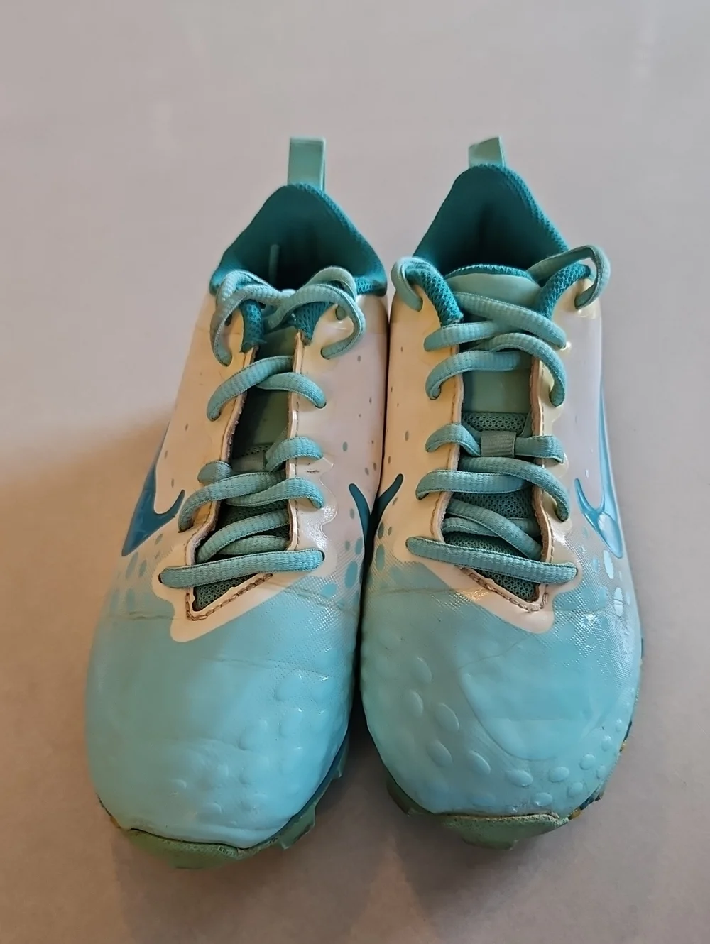 Nike Teal And White Softball Cleats